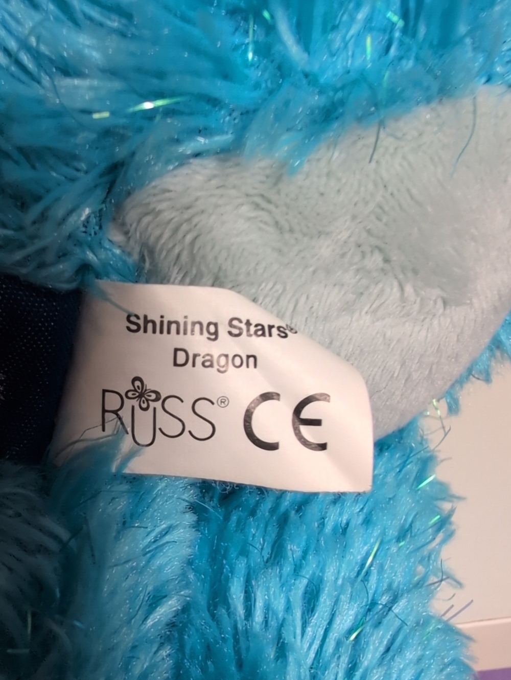 Russ Shining Starts Dragon EUC Vintage Y2K Collectible Plush Blue And Purple - Picture 7 of 7